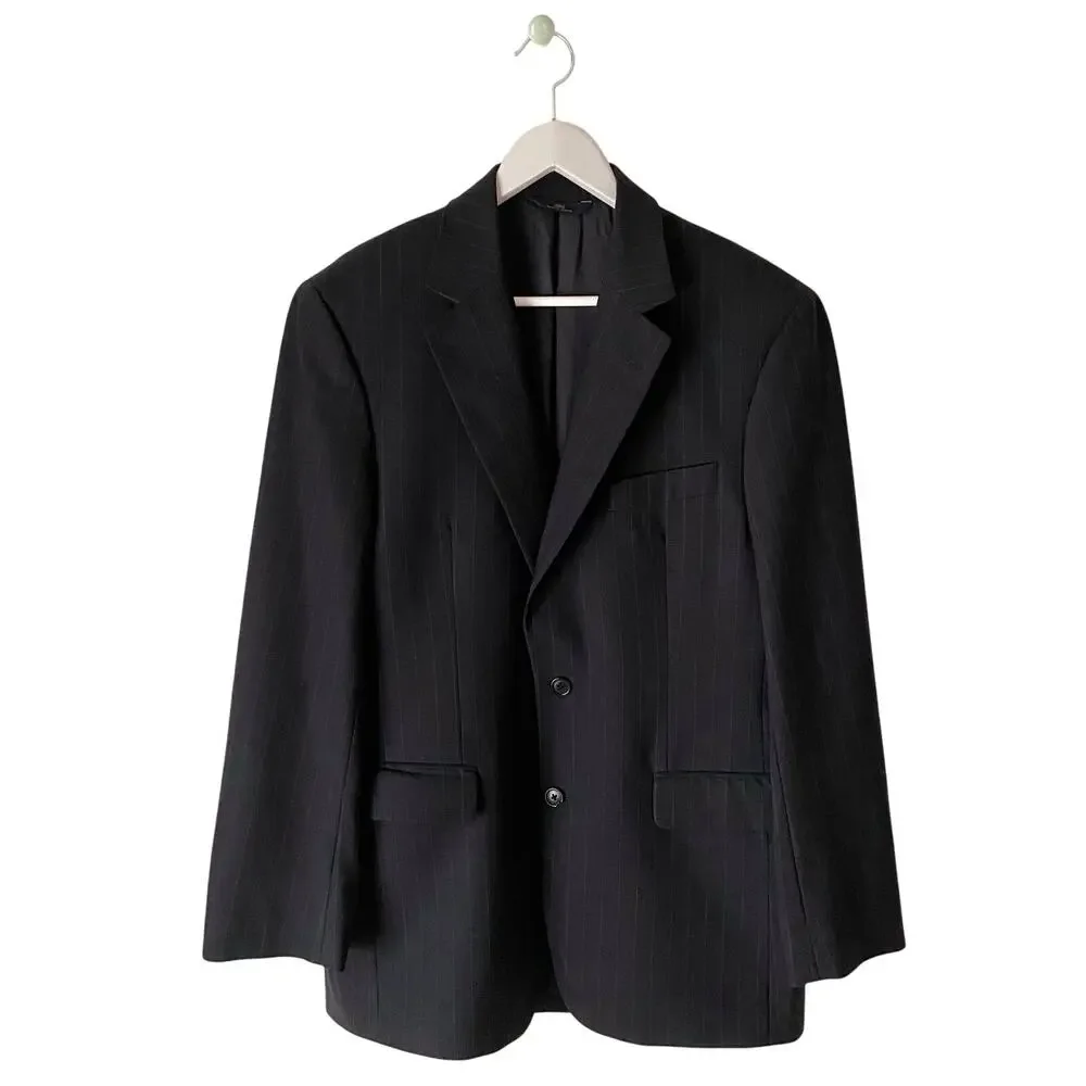 Brooks Brothers Navy Pinstripe Wool Jacket